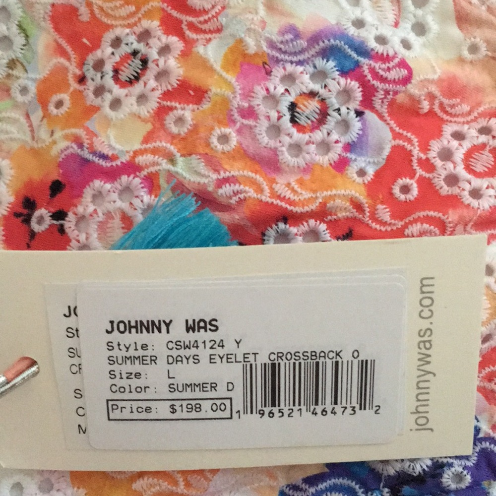 New Johnny Was - SUMMER DAYS EYELET CROSSBACK ONE PIECE size L, XL - Picture 16 of 16